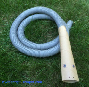 cardboard tube on hose for deep clean