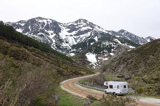 RV / Motorhome on road