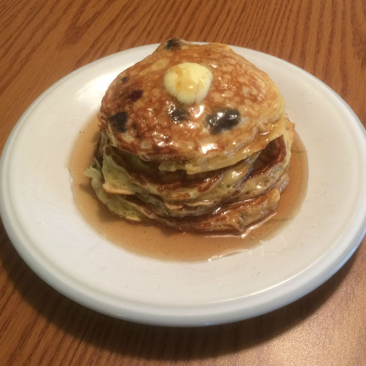 pancakes with syrup and butter